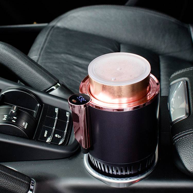 2 In1 Car Heating Cooling Cup Holder 12V Digital Temperature Display - - #tag1#