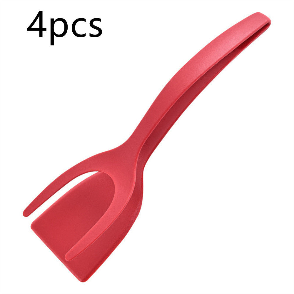 2 In 1 Grip And Flip Spatula Tongs Overturned Kitchen Accessories - - #tag1#