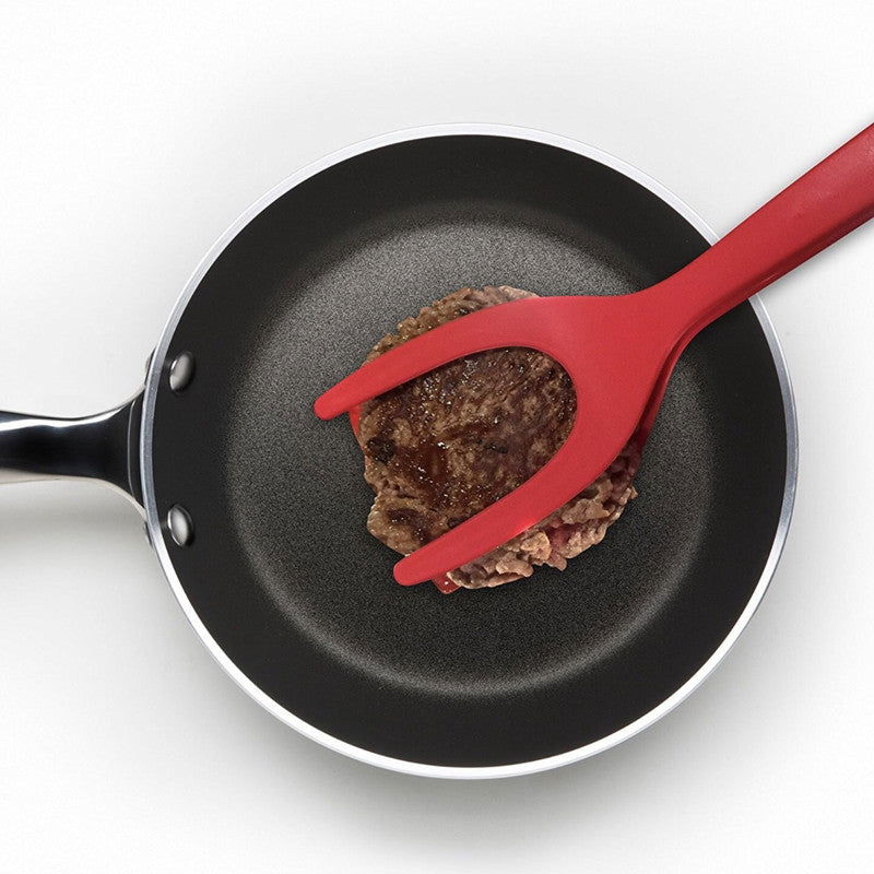 2 In 1 Grip And Flip Spatula Tongs Overturned Kitchen Accessories - - #tag1#