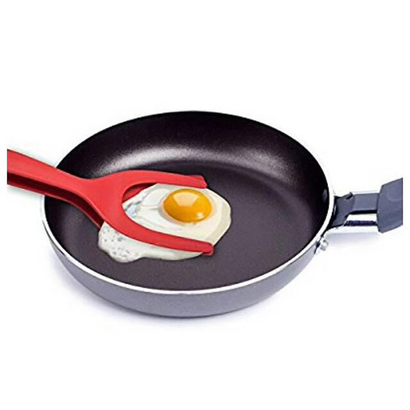 2 In 1 Grip And Flip Spatula Tongs Overturned Kitchen Accessories - - #tag1#