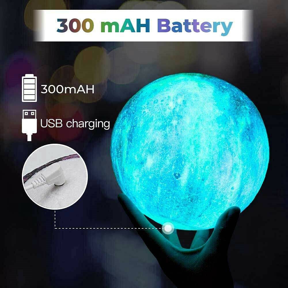 3D Galaxy Night Lunar Light Touch Color Changing Moon Lamp - - #tag1#