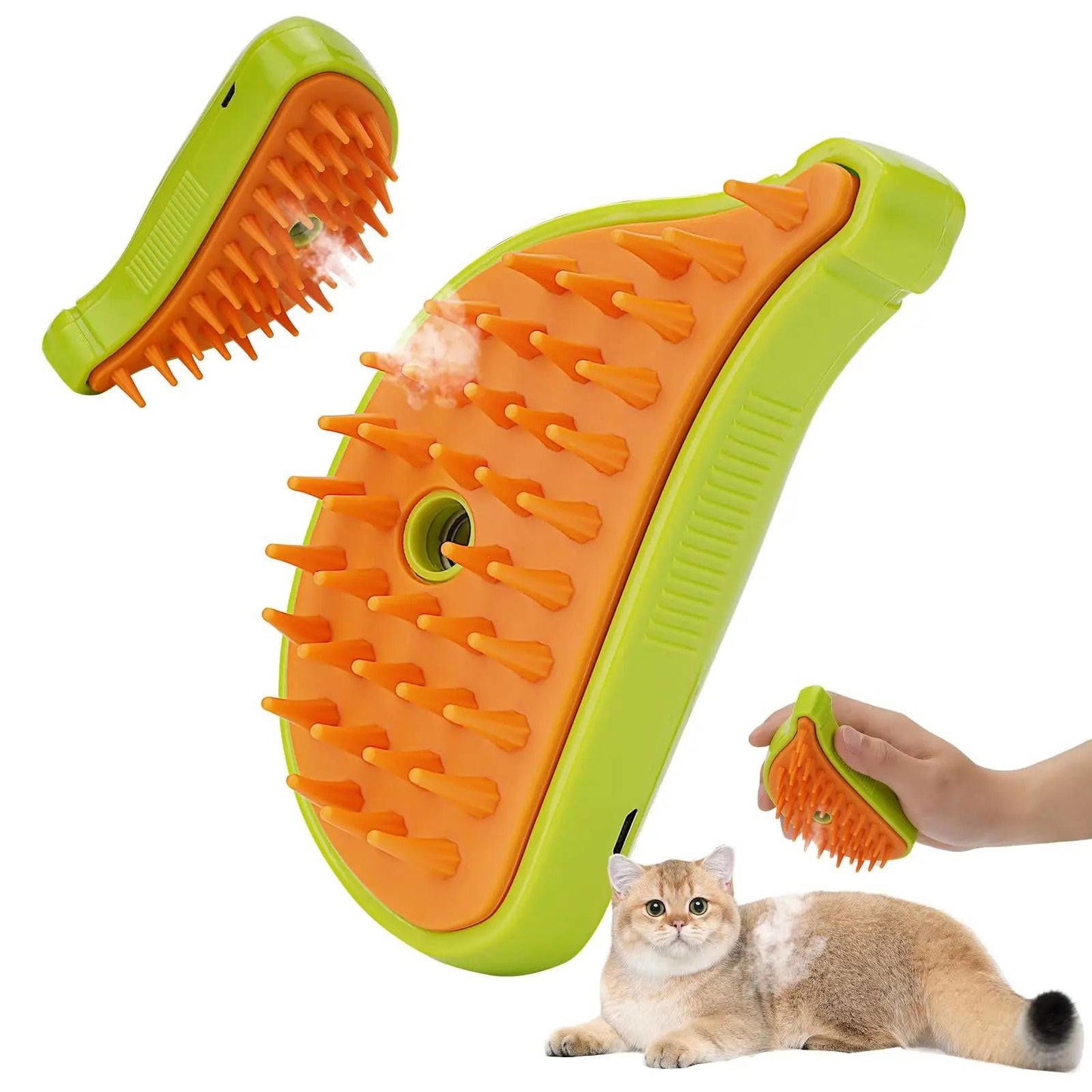 3 In 1 Pet Steam Brush Cat Dog Beauty Comb Hair Removal - Pet Grooming Supplies - #tag1#