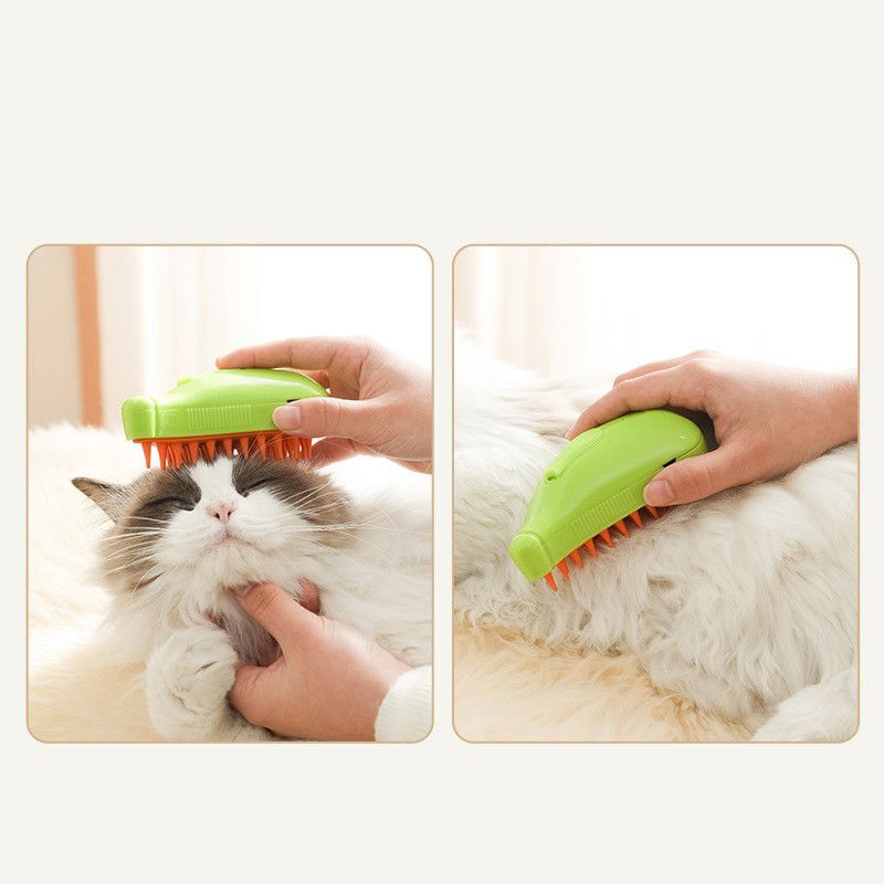 3 In 1 Pet Steam Brush Cat Dog Beauty Comb Hair Removal - - #tag1#