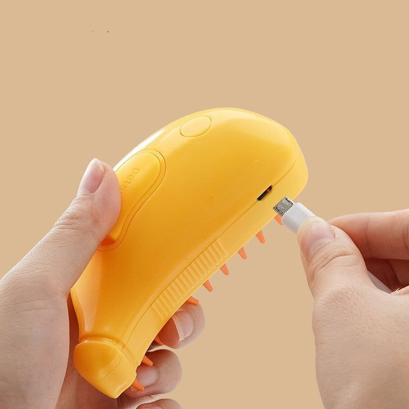3 In 1 Pet Steam Brush Cat Dog Beauty Comb Hair Removal - - #tag1#
