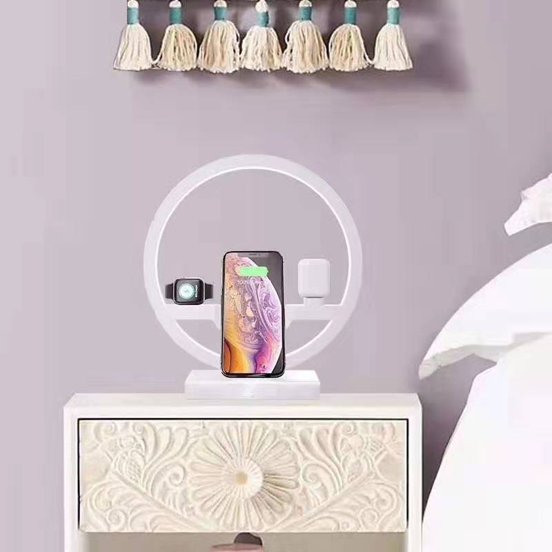 4-in-1 Wireless Charging Bedside Lamp - - #tag1#