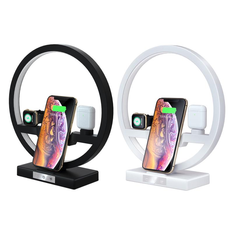 4-in-1 Wireless Charging Bedside Lamp - - #tag1#