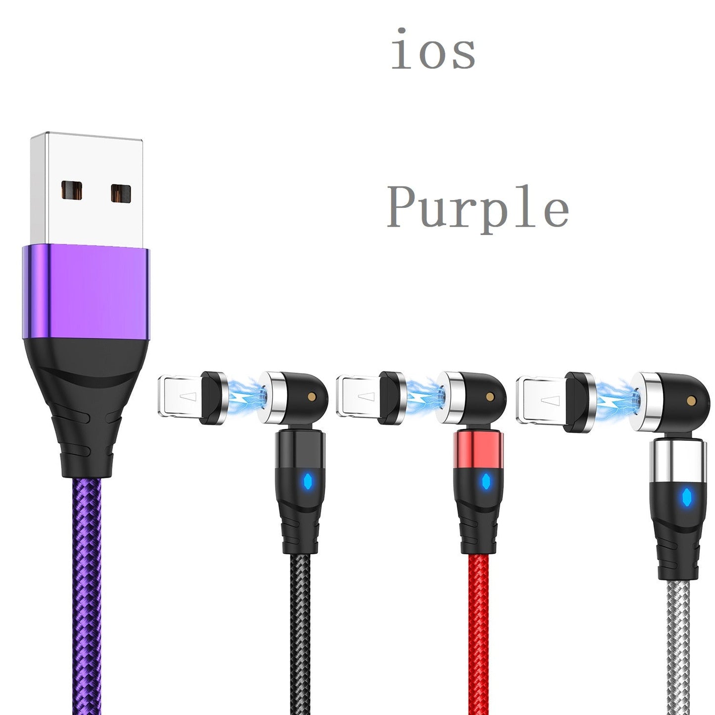 540° Rotating Magnetic Charging Cable for Android, iOS, and Type-C Devices - - #tag1#