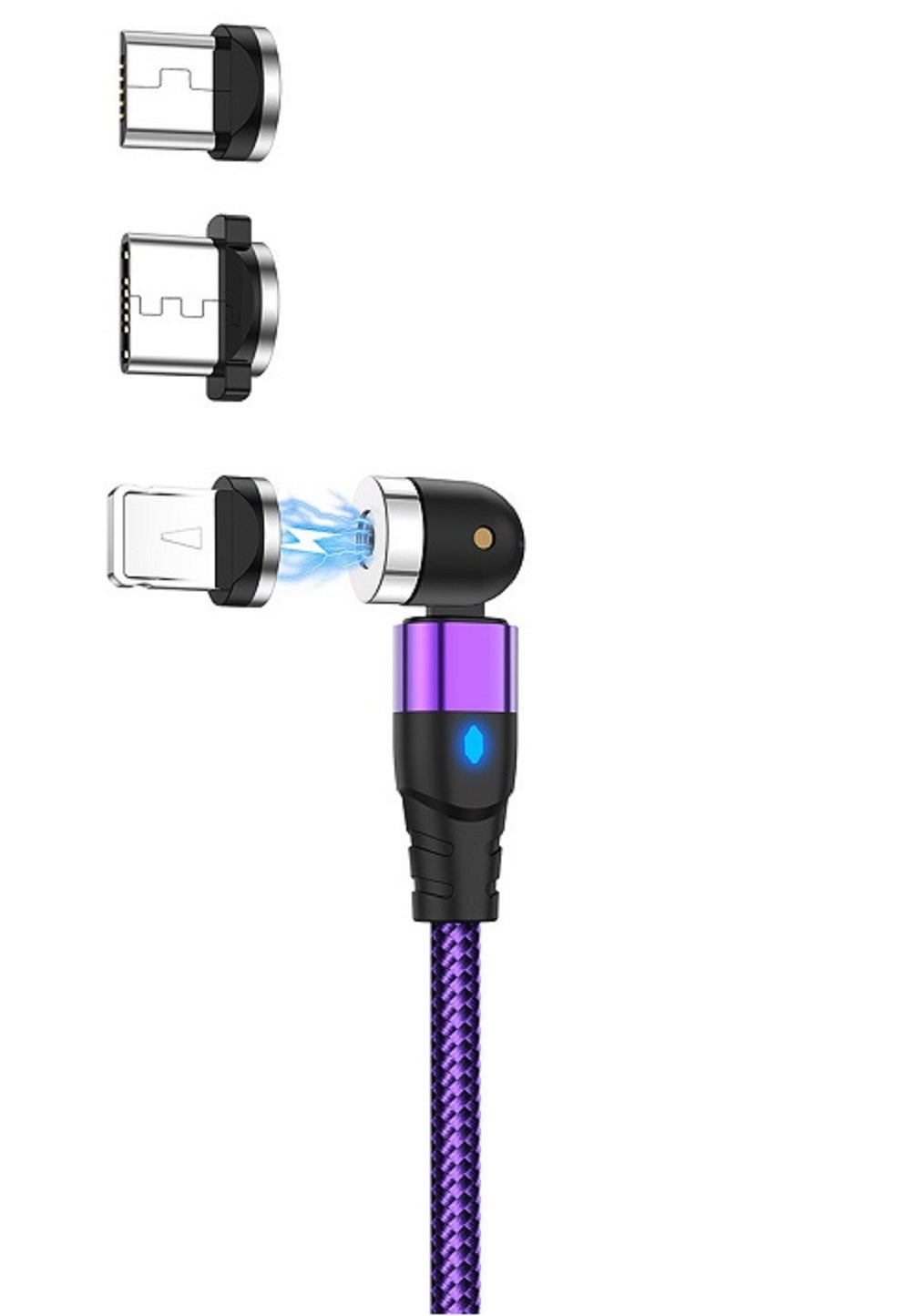 540° Rotating Magnetic Charging Cable for Android, iOS, and Type-C Devices - - #tag1#