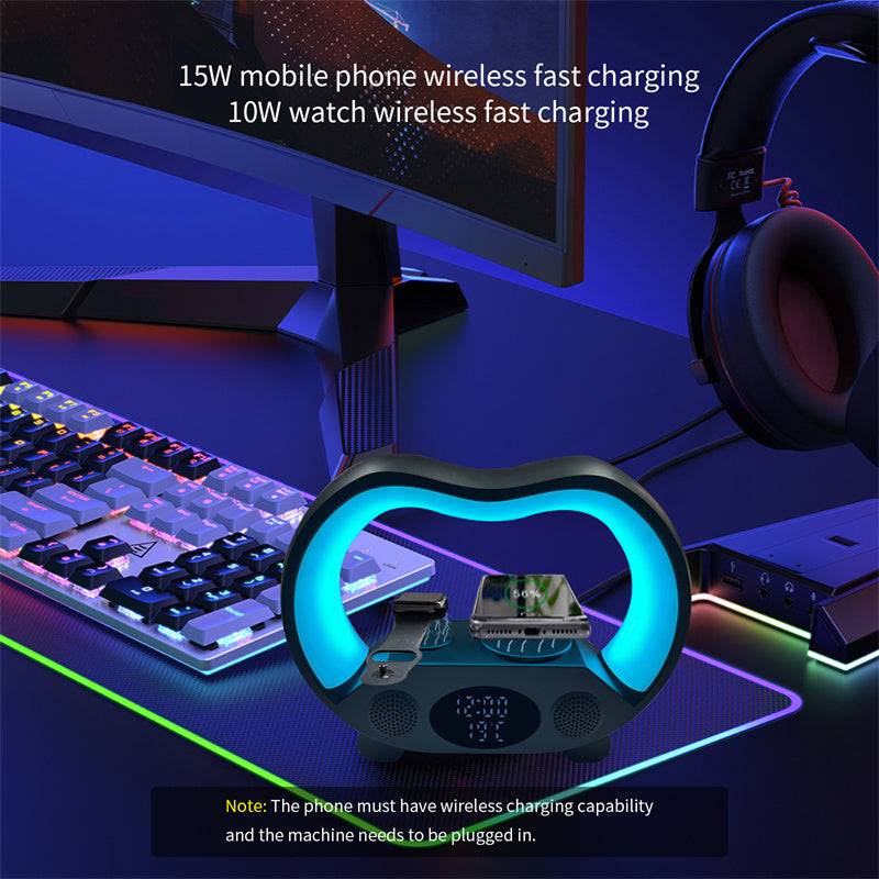 6 In 1 Smart Remote Control Bluetooth Ambience Intelligent LED Table Lamp - - #tag1#
