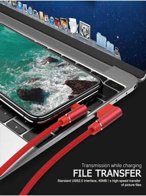 90 Degree Fast Charging USB Charger Cable - - #tag1#