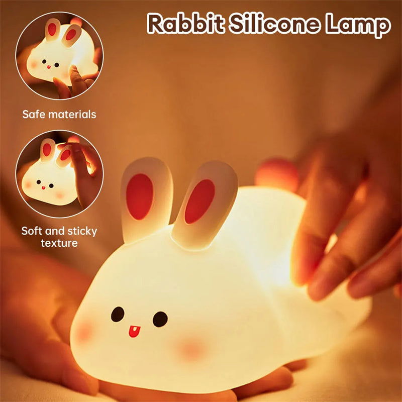 TopTrendyProduct Cute Rabbit Silicone LED Night Light Touch Sensor ZAG home indoor lighting night lights