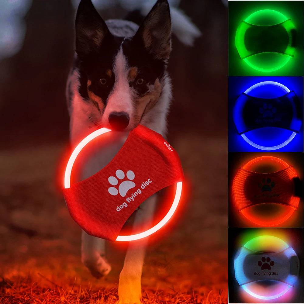 TopTrendyProduct Dog Flying Discs Light Glowing LED Interactive Toys ZAG Pet Supplies