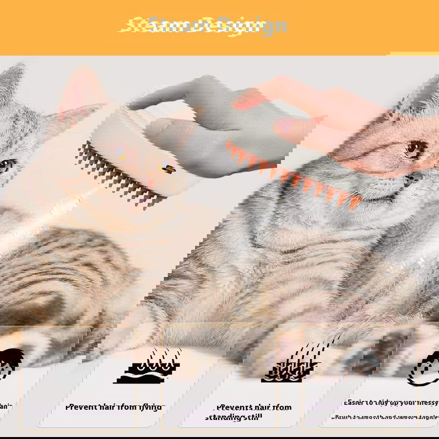 TopTrendyProduct Pets Steam Brush Spray Massage Comb Grooming Tools ZAG Pet Supplies