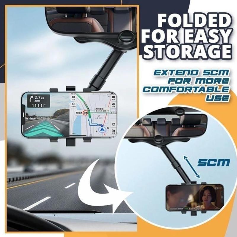 Rearview Mirror Rotatable Phone Holder For Car - TopTrendyProduct - - #tag1# - #tag2#