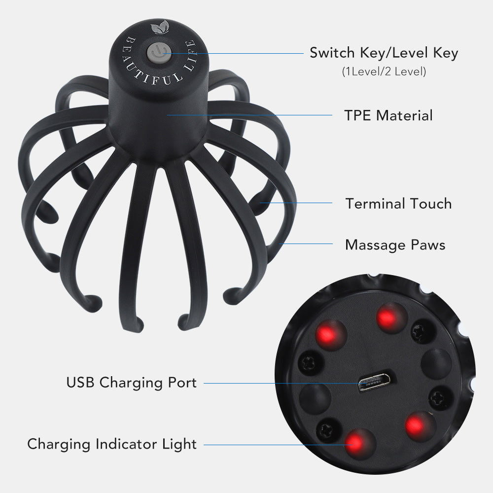 Relax and Refresh Electric Octopus Claw Scalp Massager - TopTrendyProduct - - #tag1# - #tag2#