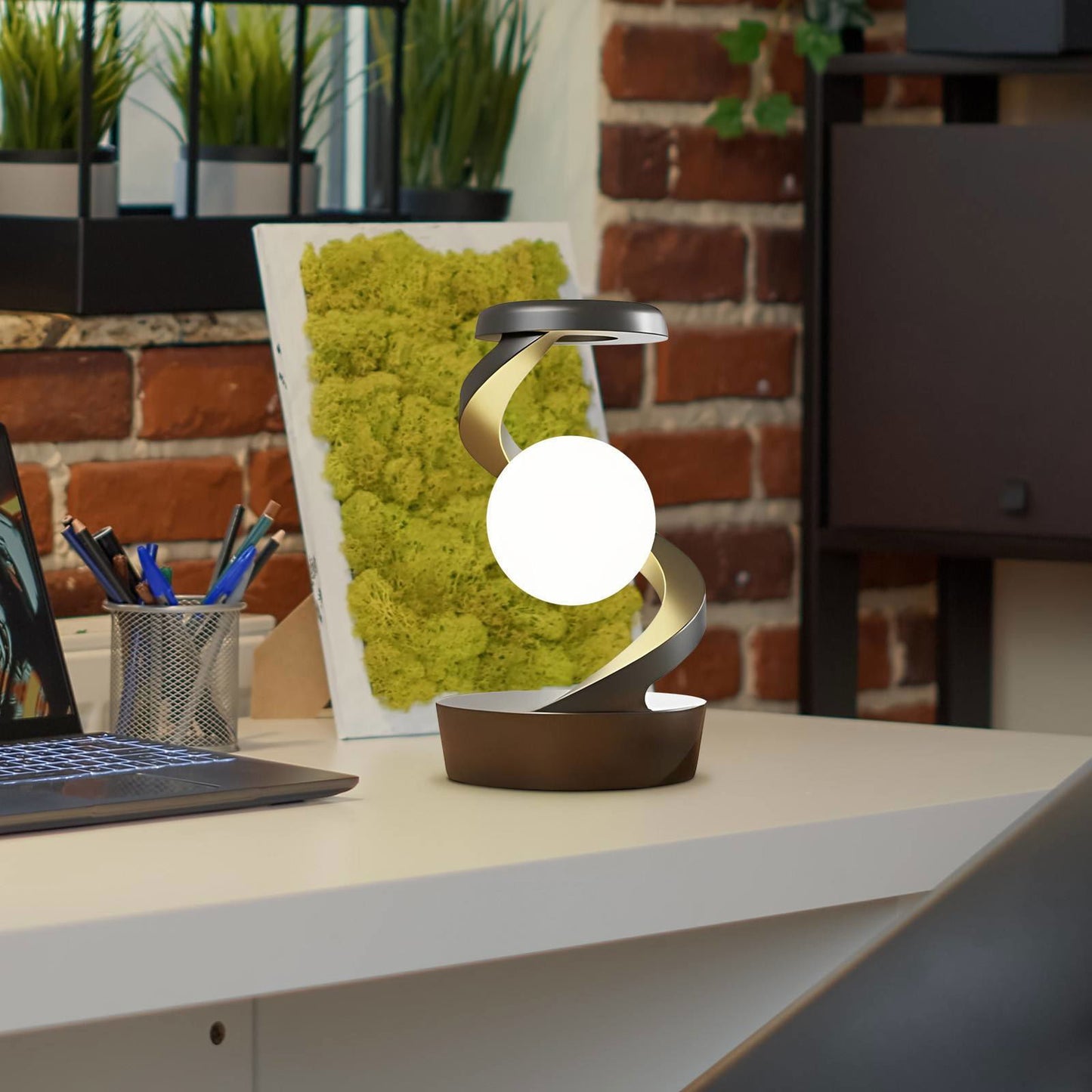 Rotating Moon Desk Lamp With Phone Wireless Charging - TopTrendyProduct - - #tag1# - #tag2#
