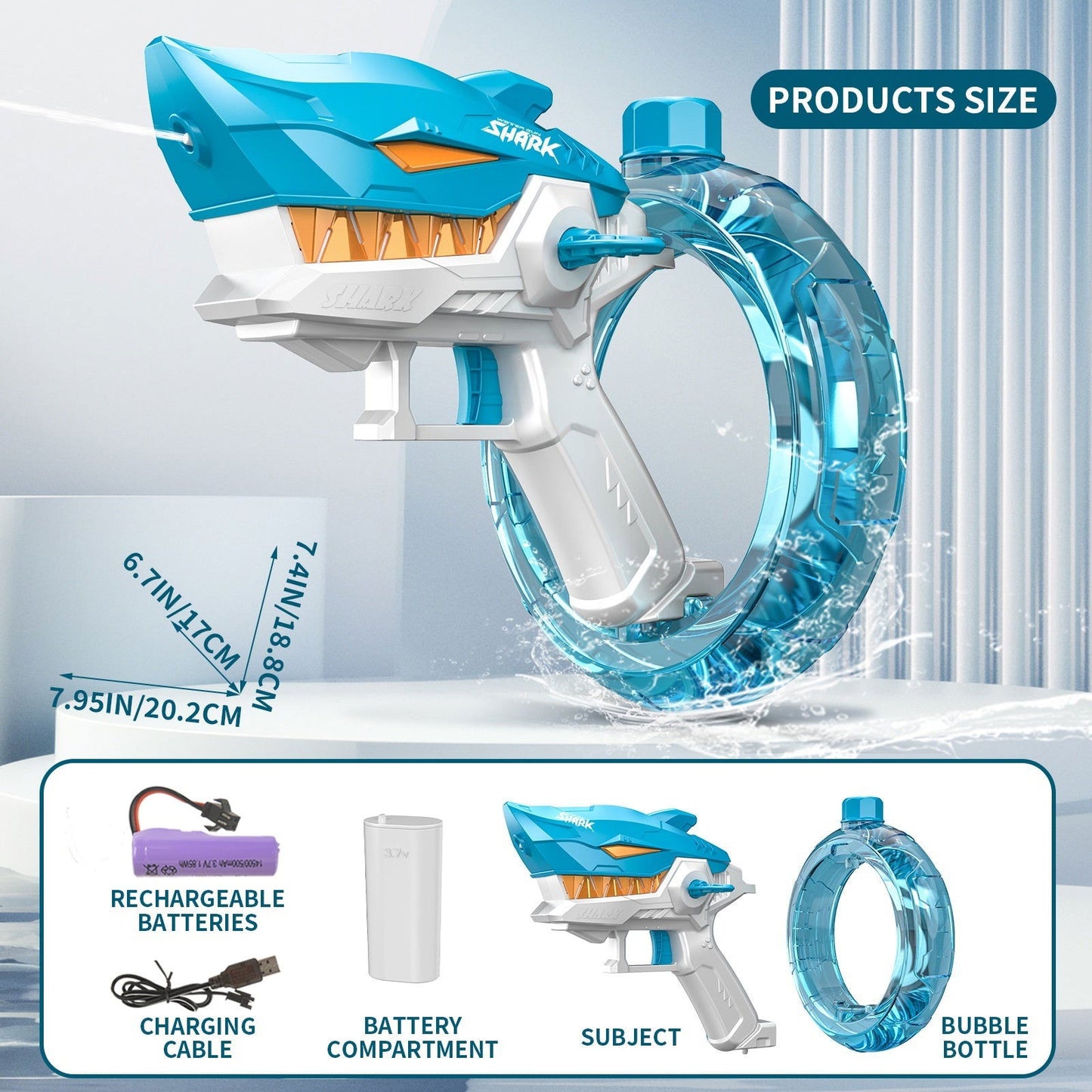 Shark Electric Water Gun Toys Fully Automatic - TopTrendyProduct - - #tag1# - #tag2#