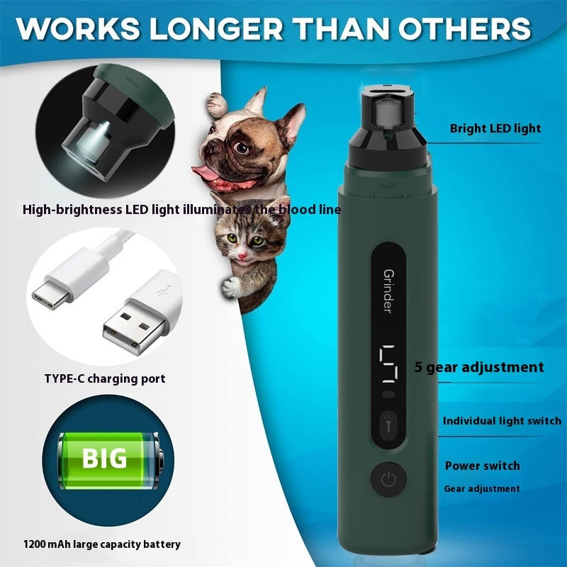 TopTrendyProduct Super Quiet Electric Pet Nail Trimmers ZAG Pet Supplies