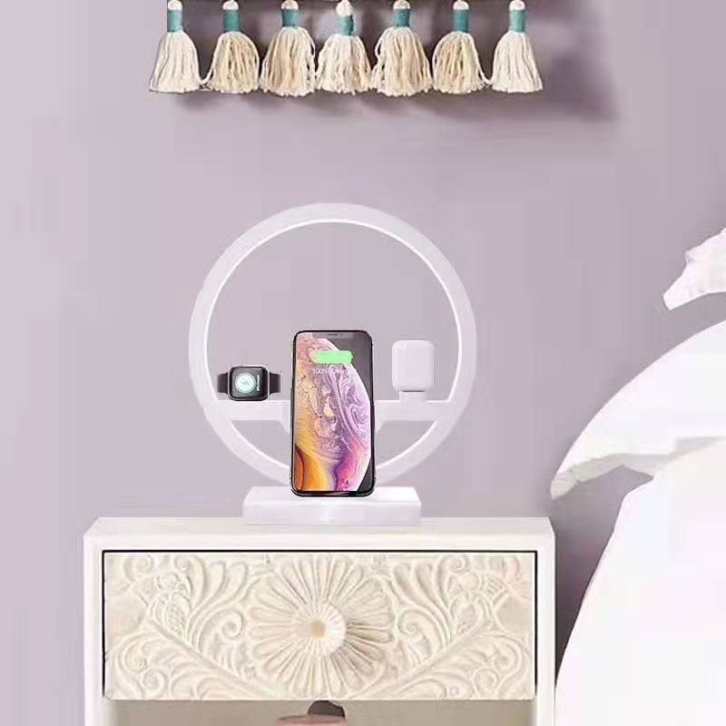 4-in-1 Wireless Charging Bedside Lamp