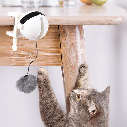 Interactive Electric Cat Toy - Lifting Ball & Flutter Rotating Design