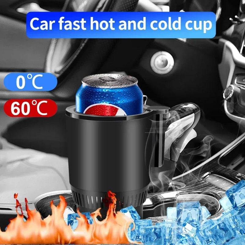 2 In1 Car Heating Cooling Cup Holder 12V Digital Temperature Display - Car Cup Holder - #tag1# 