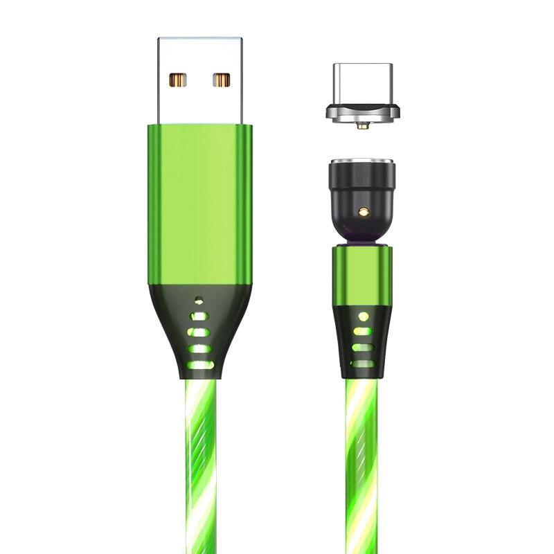 540 Rotate Luminous Magnetic Phone Charging Cable -  - #tag1# 