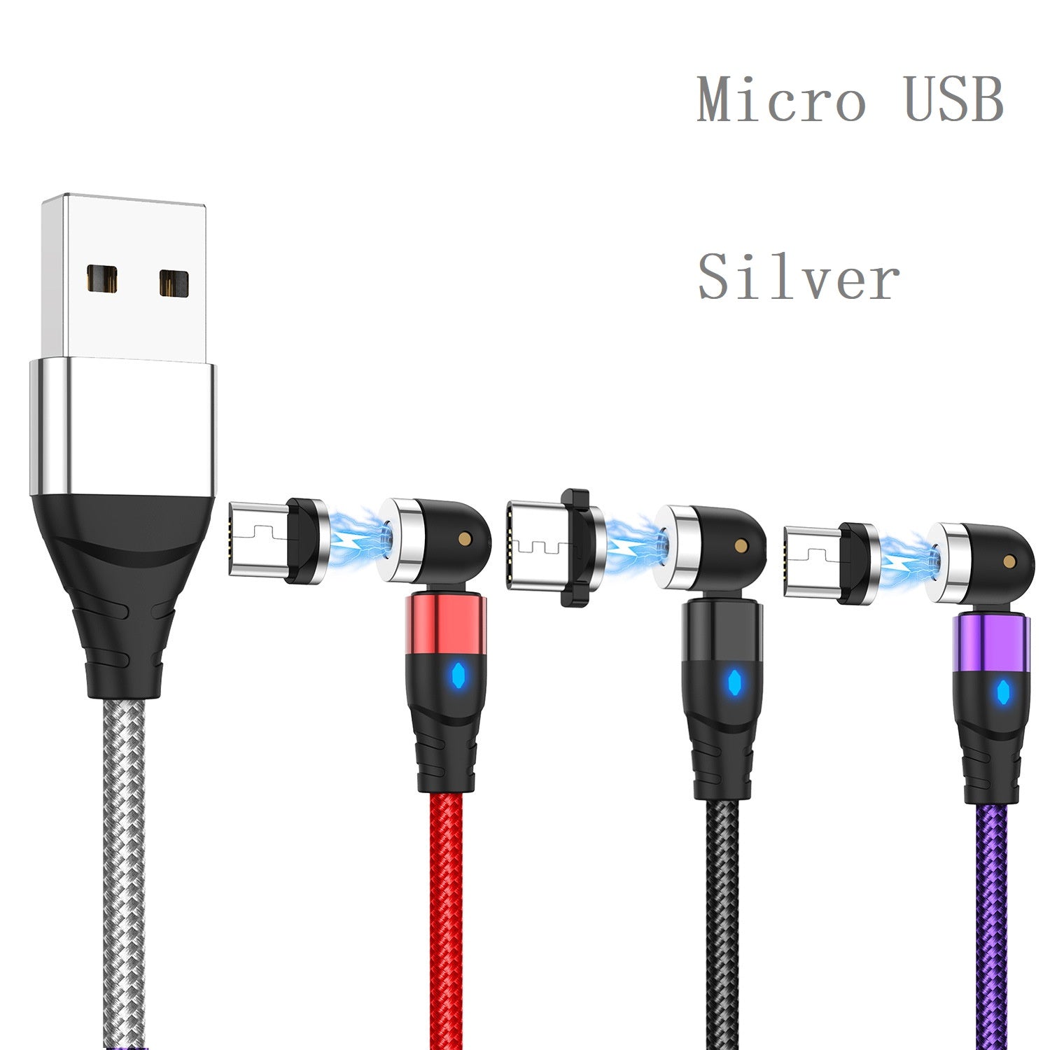 540° Rotating Magnetic Charging Cable for Android, iOS, and Type-C Devices -  - #tag1# 