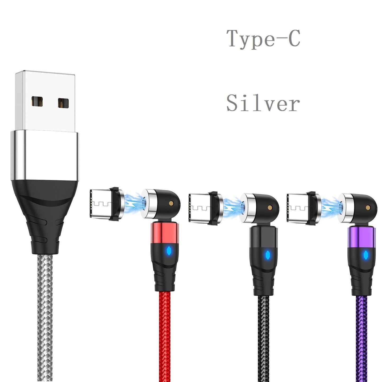 540° Rotating Magnetic Charging Cable for Android, iOS, and Type-C Devices -  - #tag1# 