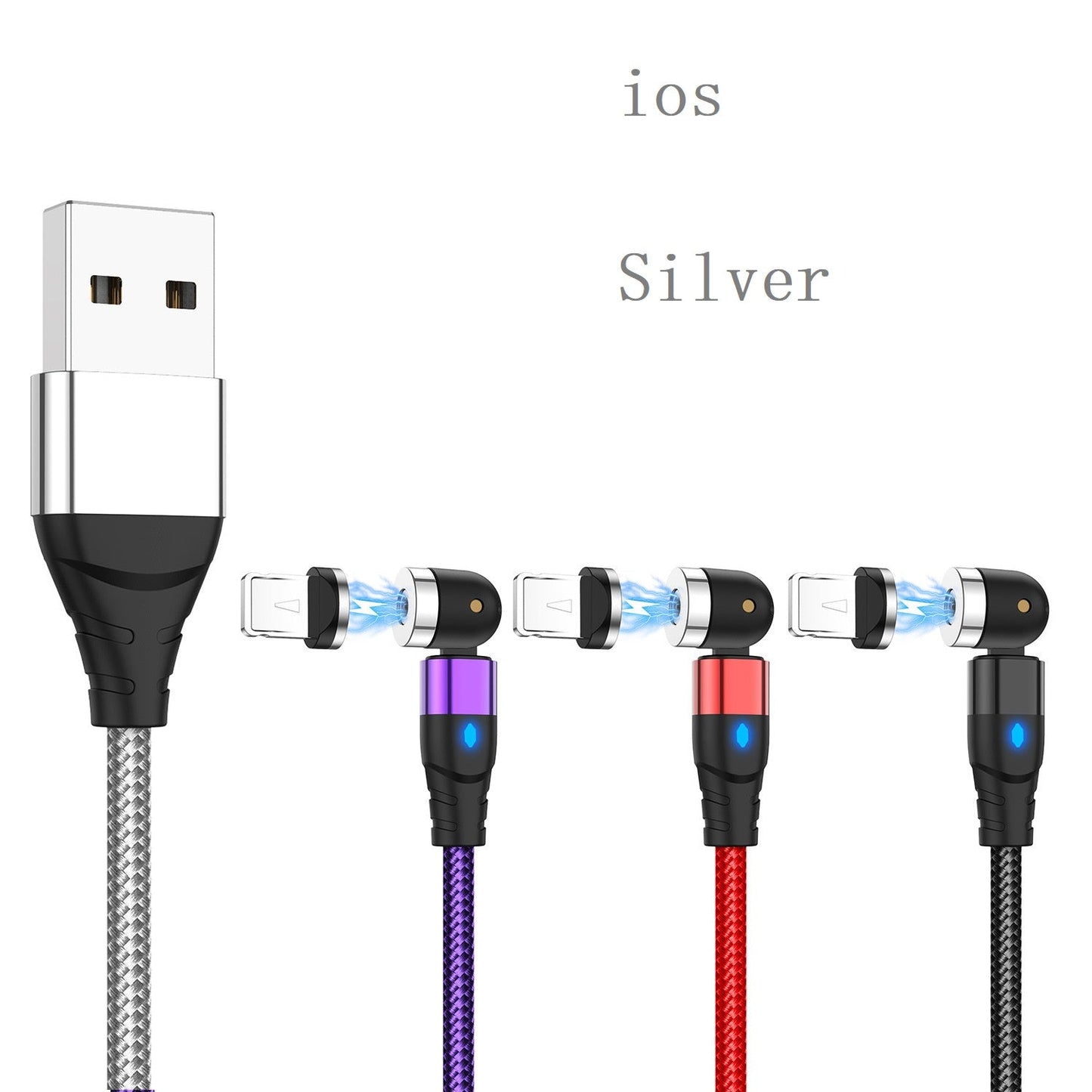 540° Rotating Magnetic Charging Cable for Android, iOS, and Type-C Devices -  - #tag1# 