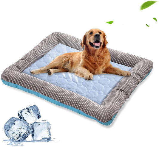 Breathable Cooling Pad Bed For Dogs Cats Ice Silk Soft Material - Pet Beds - #tag1# 