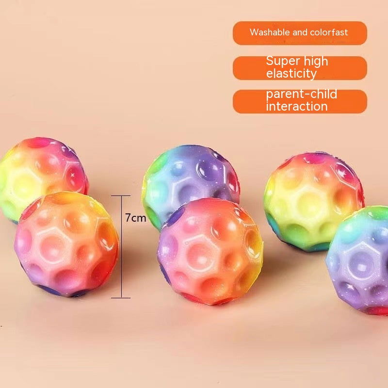 TopTrendyProduct Colourful Soft Bouncy Ball Anti-fall Moon Shape TopTrendyProduct TTP