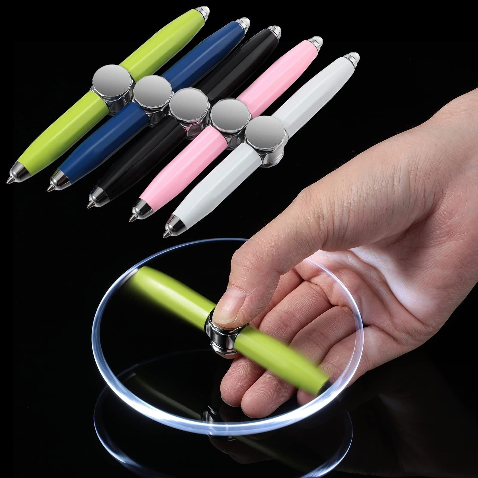 TopTrendyProduct Creative Multi-Function LED Spinning Writing Pen ZAG High-tech