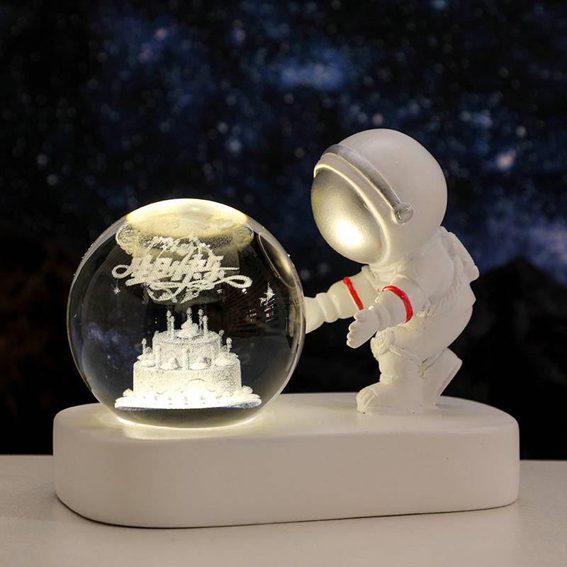 TopTrendyProduct Glowing Planetary Galaxy Astronaut Crystal Ball Night Lights TopTrendyProduct indoor lighting night lights