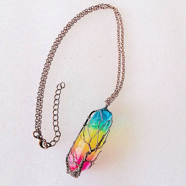 TopTrendyProduct Hot Stone Crystal Pillar Tree Of Life Pendant ZAG Jewellery