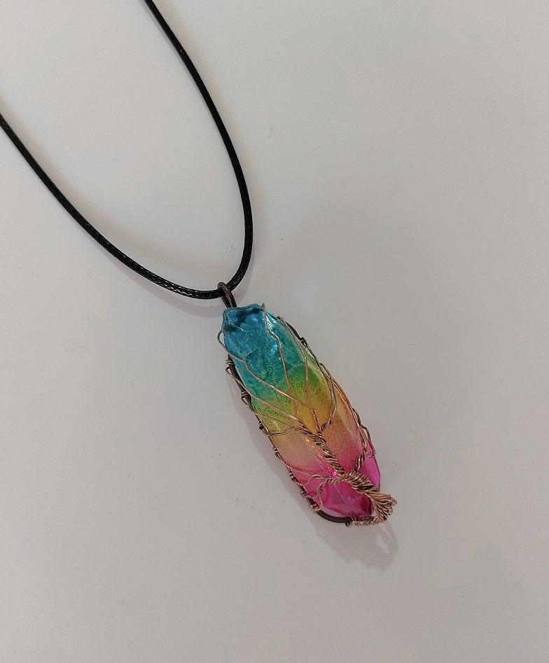 TopTrendyProduct Hot Stone Crystal Pillar Tree Of Life Pendant ZAG Jewellery