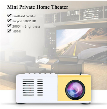 TopTrendyProduct Mini Projector Portable Projector 3D Hd Led TopTrendyProduct High-tech