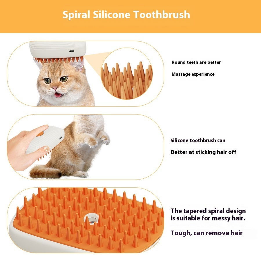 TopTrendyProduct Pets Steam Brush Spray Massage Comb Grooming Tools ZAG Pet Supplies