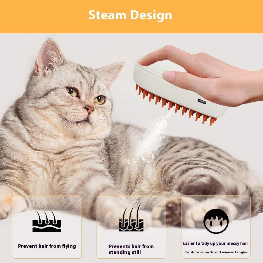 TopTrendyProduct Pets Steam Brush Spray Massage Comb Grooming Tools ZAG Pet Supplies