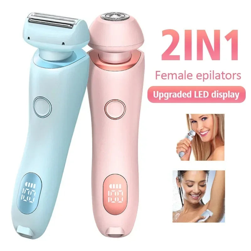 TopTrendyProduct Women 2 In 1 Hair Removal Epilator USB Rechargeable Hair Shaver ZAG Health & Beauty